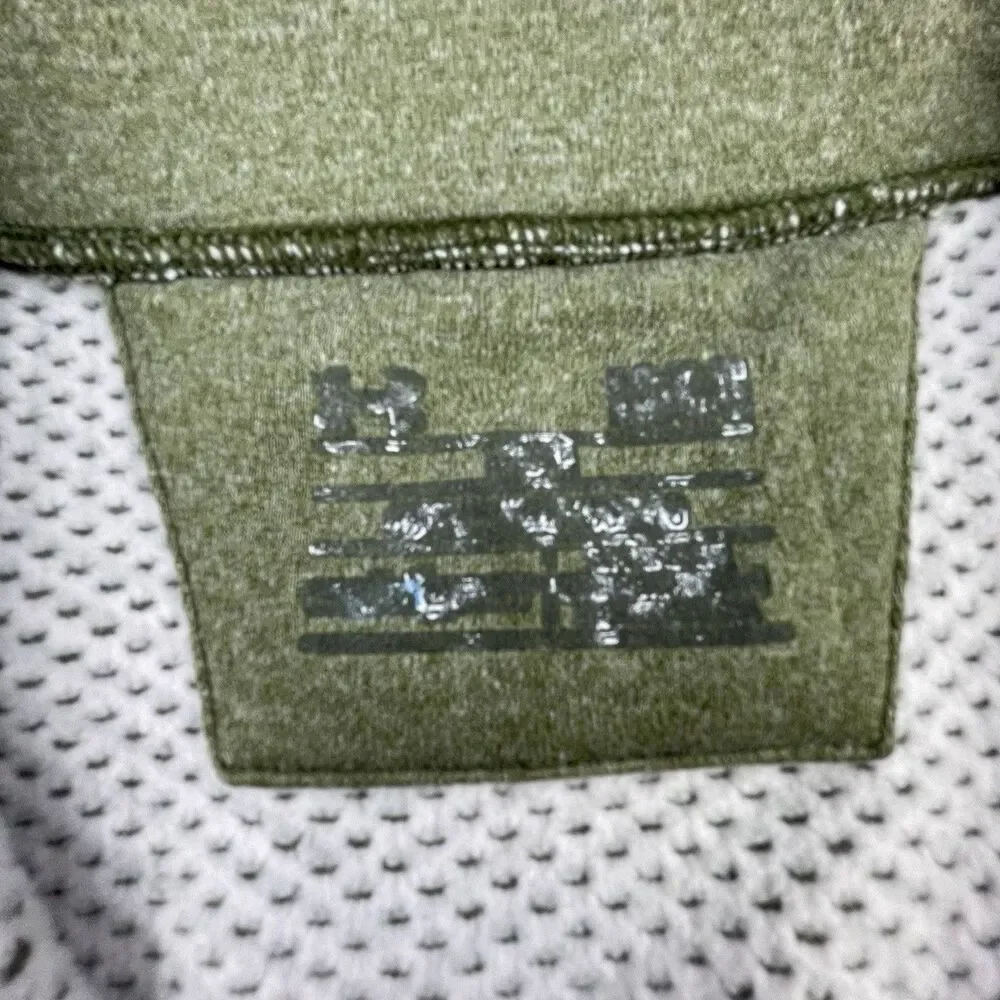 Under Armor 1/4 Zip Pullover Men’s M Army Green Cold Gear Micro Fleece Lined